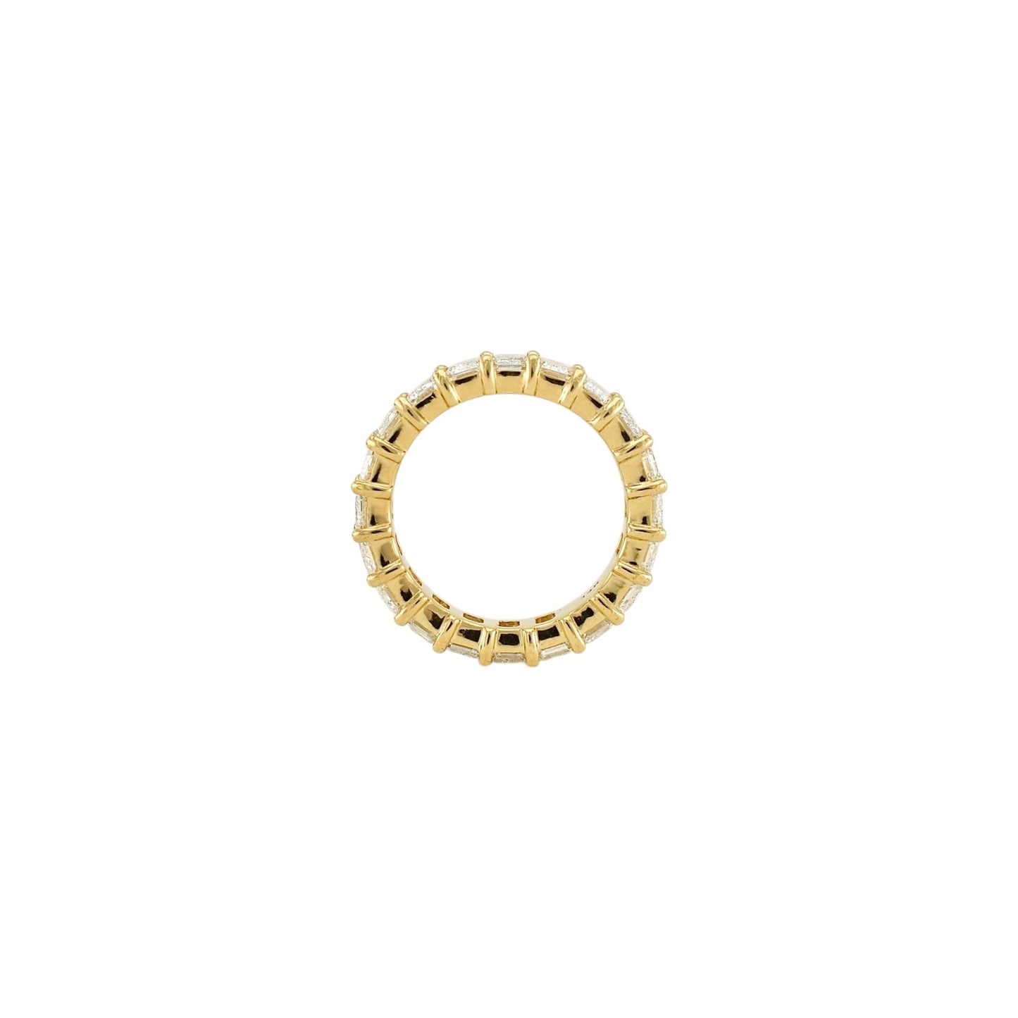 Emerald Cut Eternity Ring | 5x3mm | 14K Solid Gold with E-F VS+ Lab-Grown Diamonds