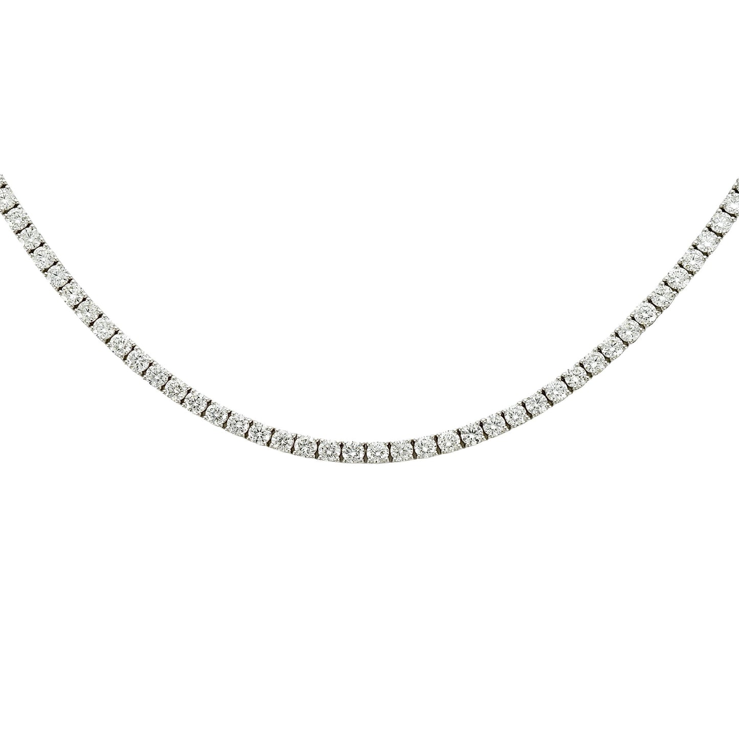 16ct. Lab-Grown Diamond Tennis Necklace | 3.00mm | 14K Solid Gold with E-F VS+ Diamonds