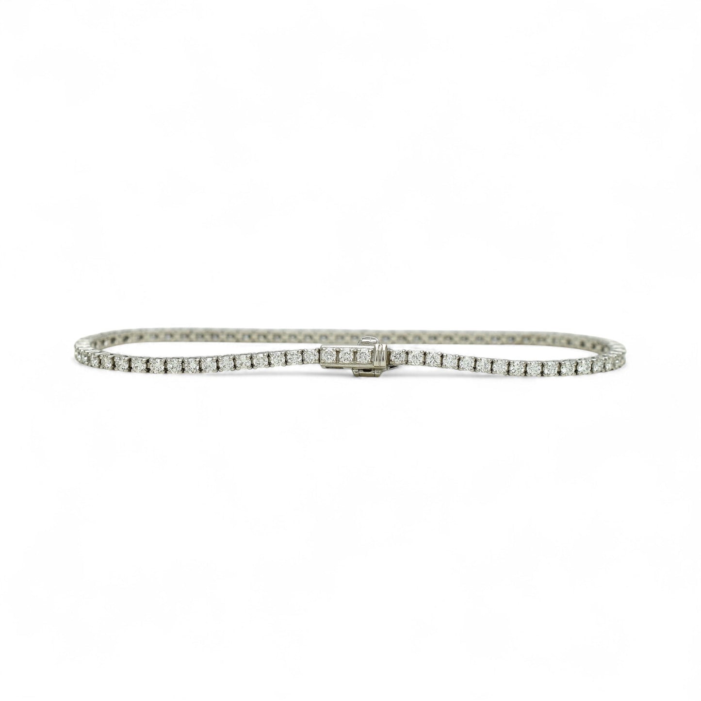 2.5ct. Lab-Grown Diamond Tennis Bracelet | 2.00mm | 14K Solid Gold with E-F VS+ Diamonds