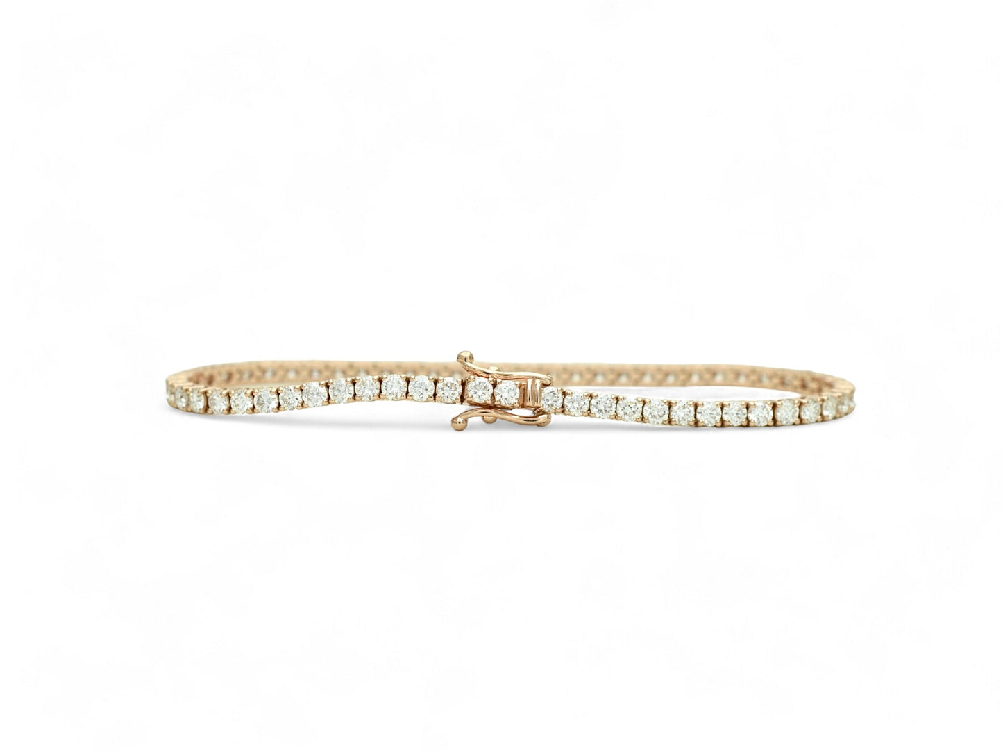 4.70ct. Lab-Grown Diamond Tennis Bracelet | 2.65mm | 14K Solid Gold with E-F VS+ Diamonds