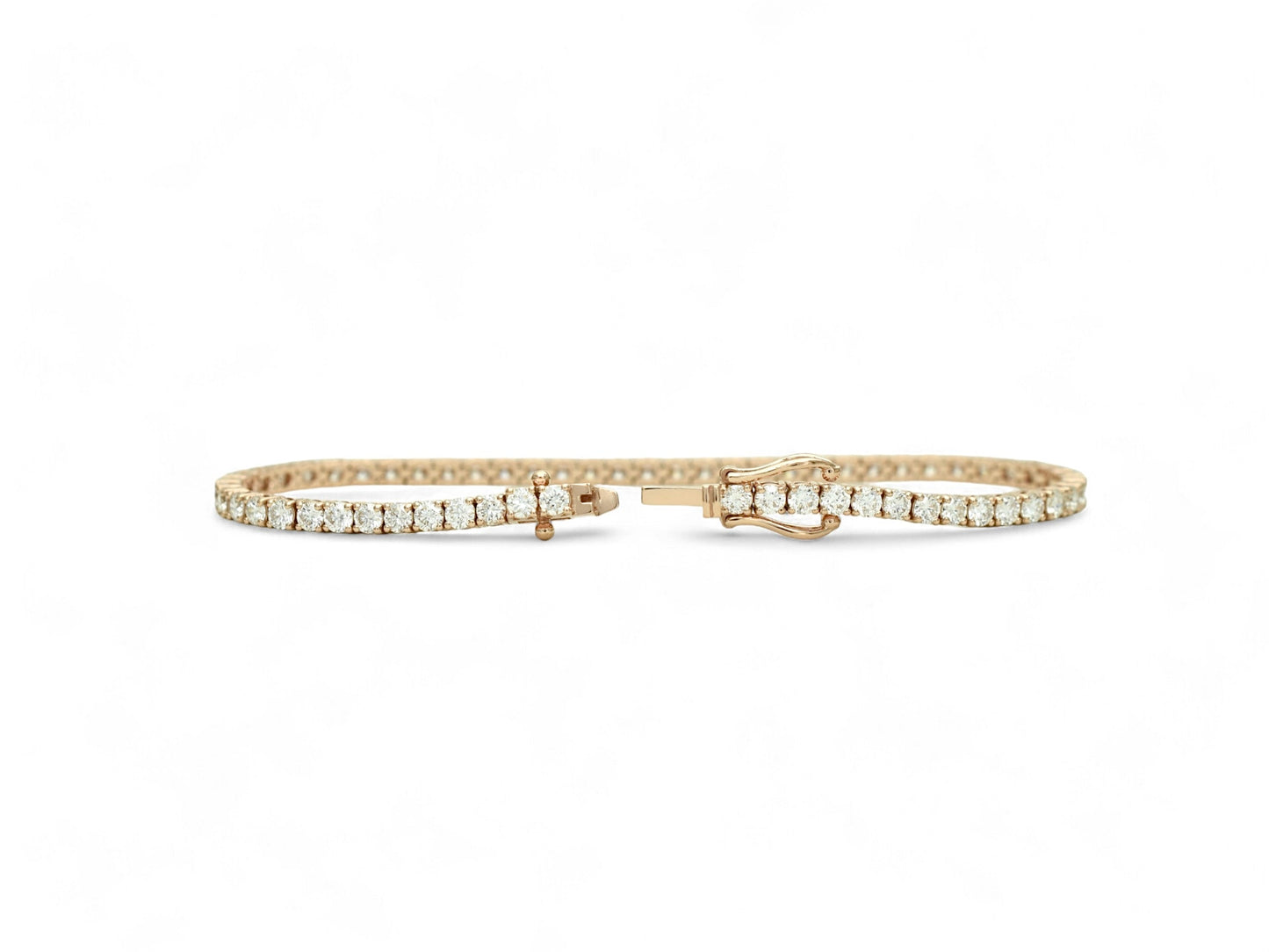 4.70ct. Lab-Grown Diamond Tennis Bracelet | 2.65mm | 14K Solid Gold with E-F VS+ Diamonds