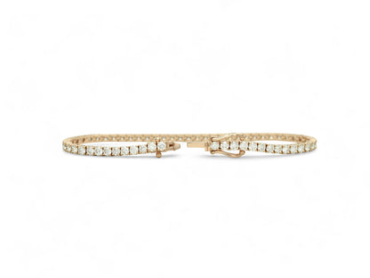 4.70ct. Lab-Grown Diamond Tennis Bracelet | 2.65mm | 14K Solid Gold with E-F VS+ Diamonds