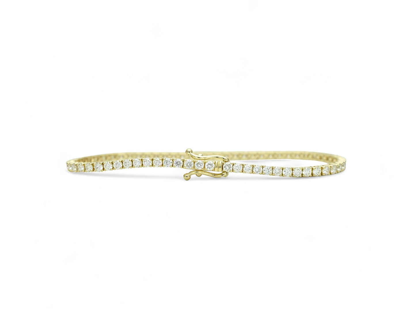 4.70ct. Lab-Grown Diamond Tennis Bracelet | 2.65mm | 14K Solid Gold with E-F VS+ Diamonds