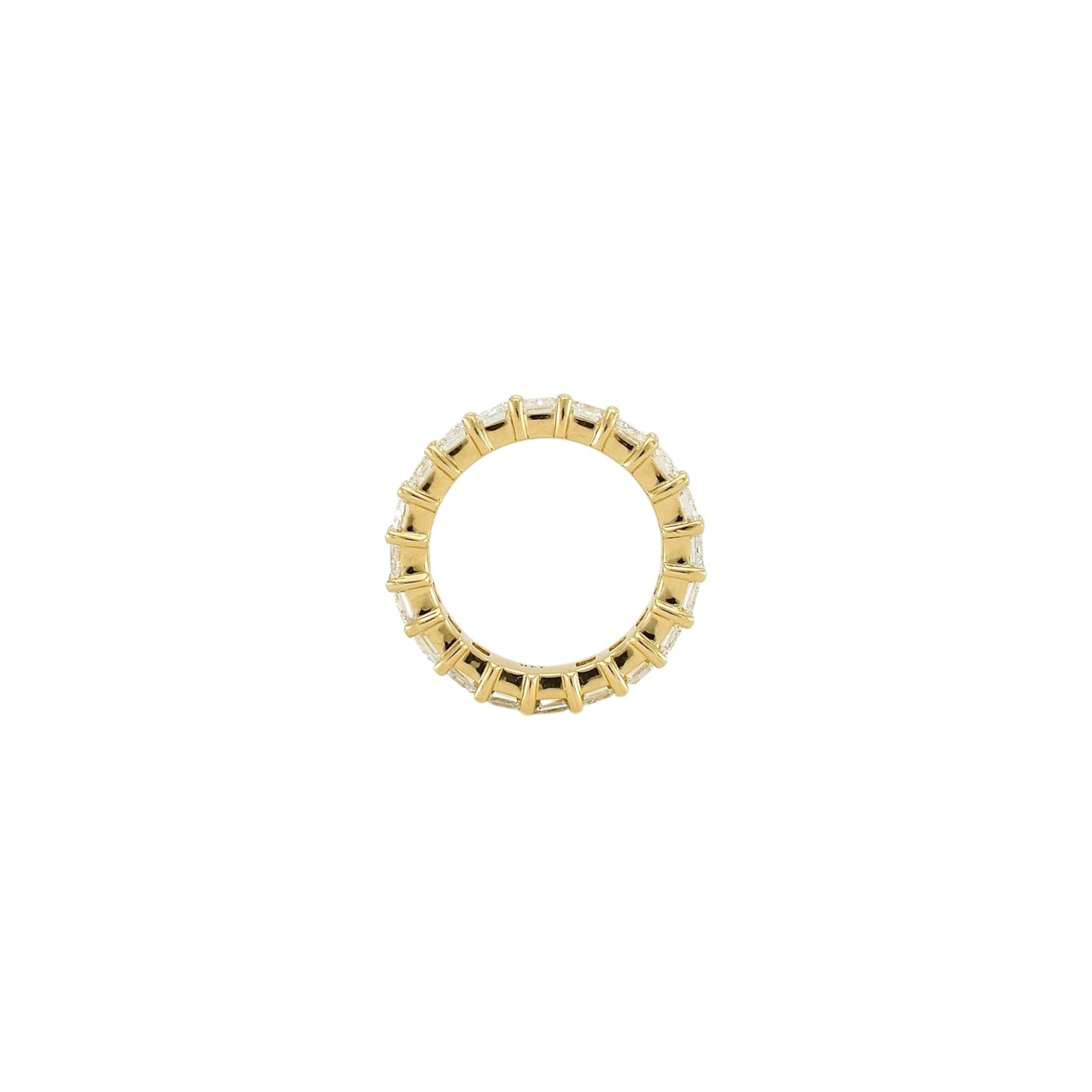 Emerald Cut Eternity Ring | 4x3mm | 14K Solid Gold with E-F VS+ Lab-Grown Diamonds