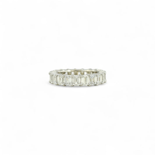 Emerald Cut Eternity Ring | 4x3mm | 14K Solid Gold with E-F VS+ Lab-Grown Diamonds