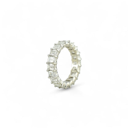 Emerald Cut Eternity Ring | 4x3mm | 14K Solid Gold with E-F VS+ Lab-Grown Diamonds