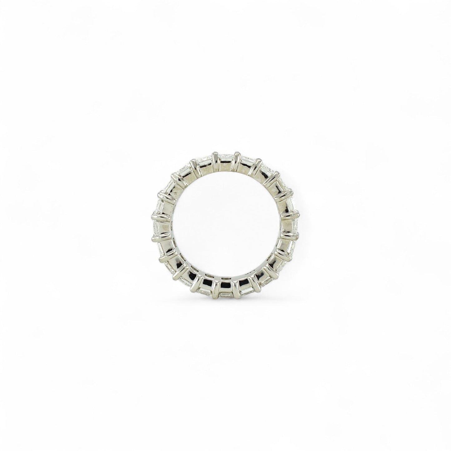 Emerald Cut Eternity Ring | 4x3mm | 14K Solid Gold with E-F VS+ Lab-Grown Diamonds