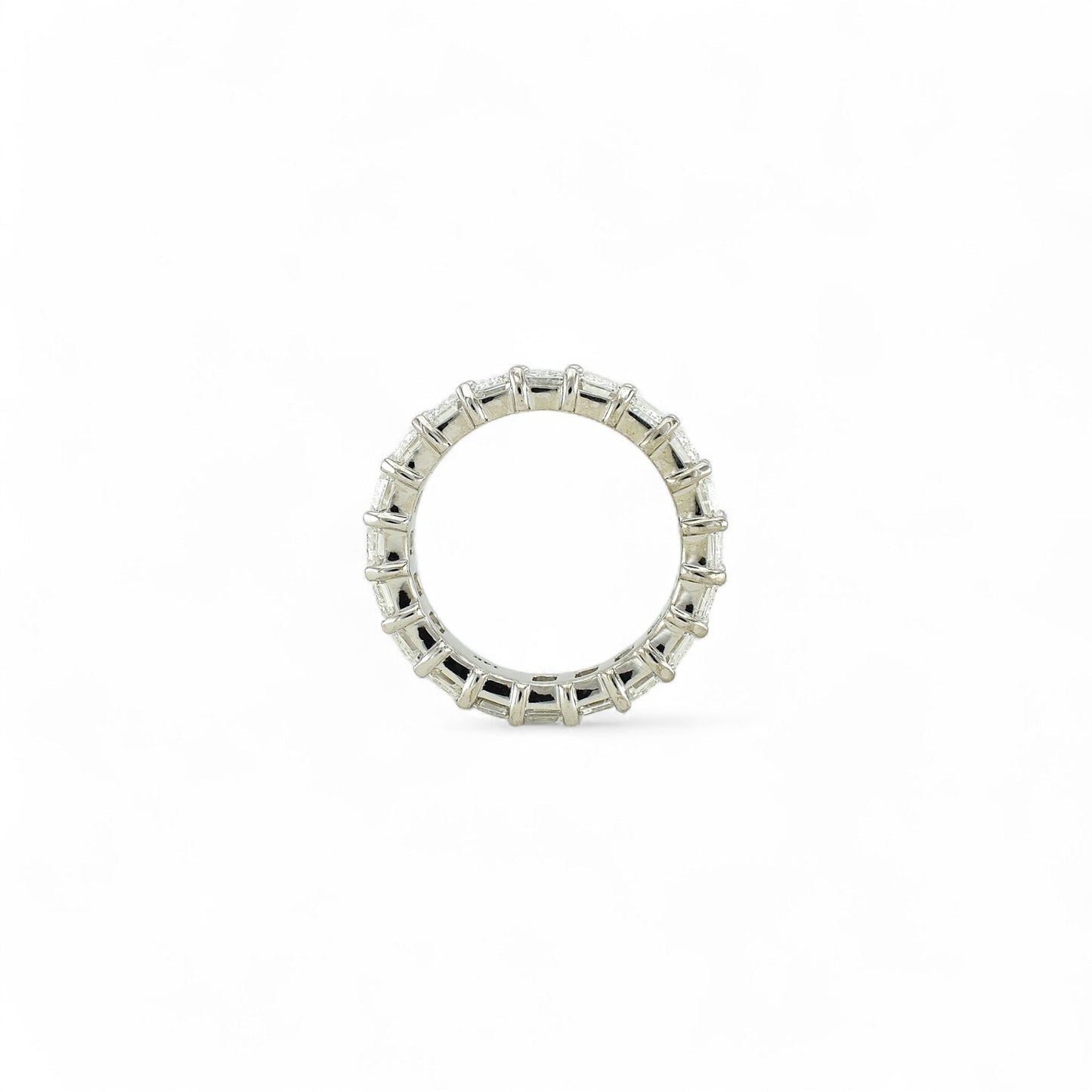 Emerald Cut Eternity Ring | 5x3mm | 14K Solid Gold with E-F VS+ Lab-Grown Diamonds