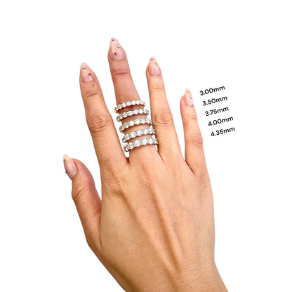 3.50ct. Eternity Ring | 3.75mm | 14K Solid Gold with E-F VS+ Lab-Grown Diamonds
