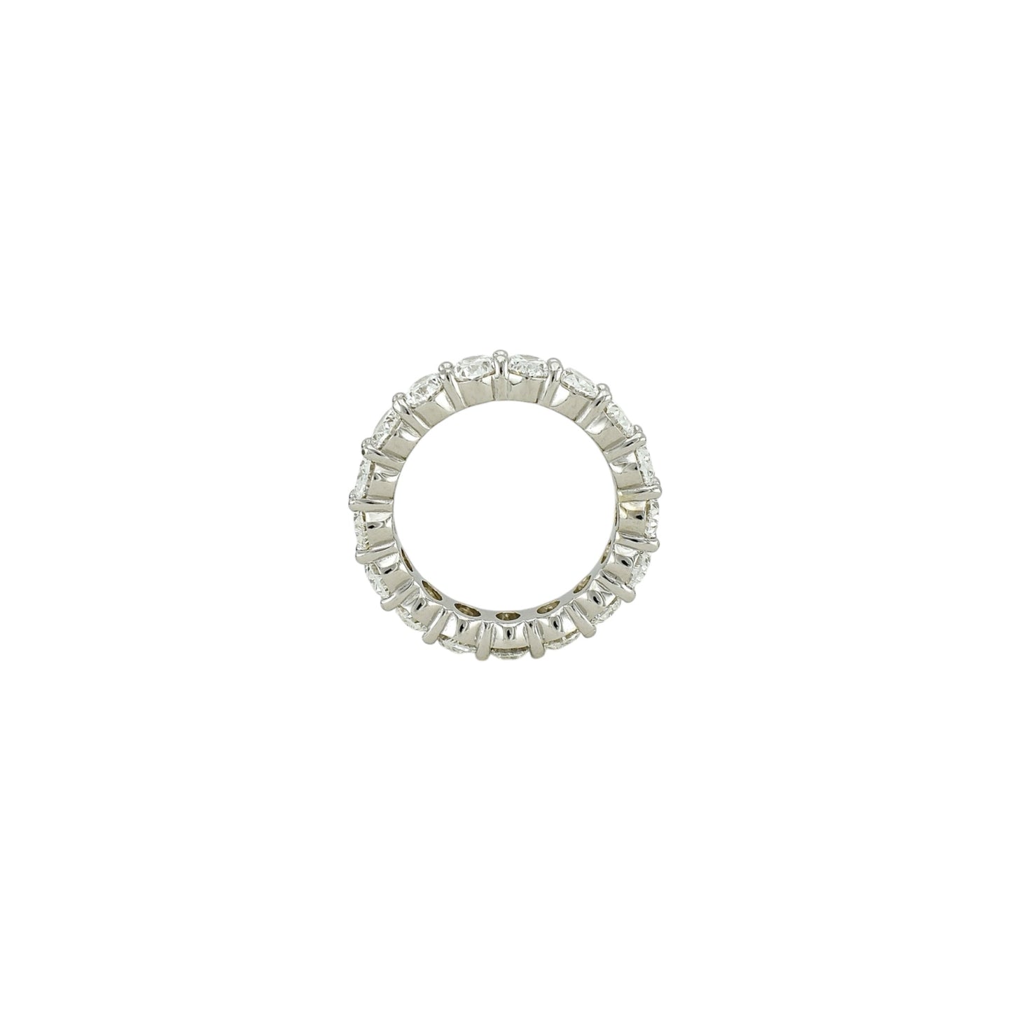 Oval Cut Eternity Ring | 5.3x3.8mm | 14K Solid Gold with E-F VS+ Lab-Grown Diamonds