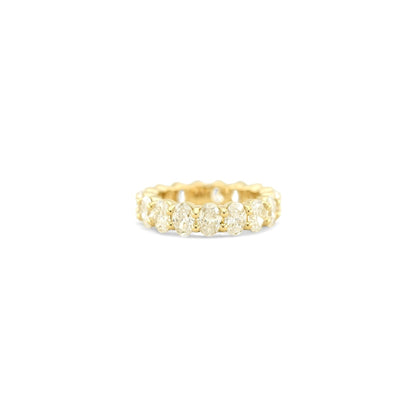 Oval Cut Eternity Ring | 5.3x3.8mm | 14K Solid Gold with E-F VS+ Lab-Grown Diamonds