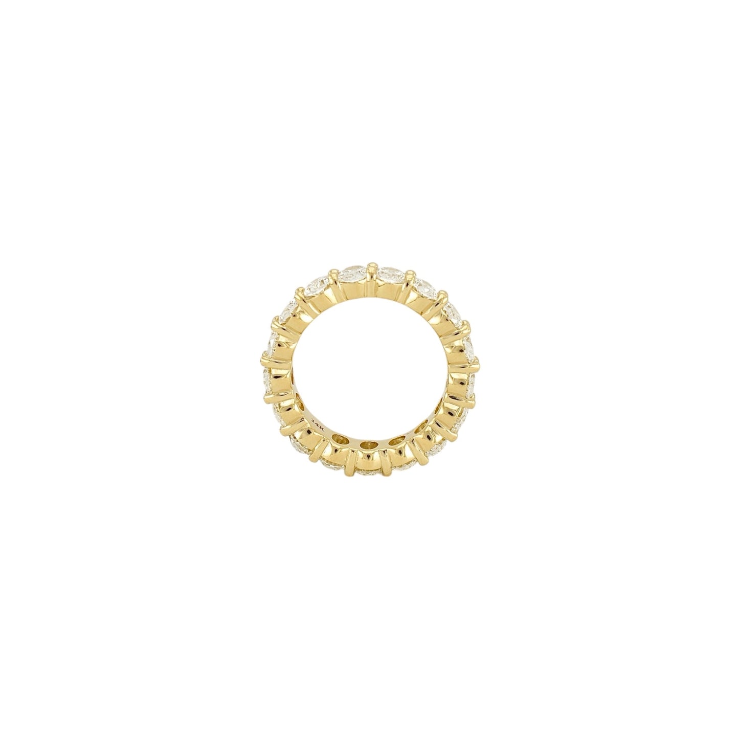 Oval Cut Eternity Ring | 5.3x3.8mm | 14K Solid Gold with E-F VS+ Lab-Grown Diamonds