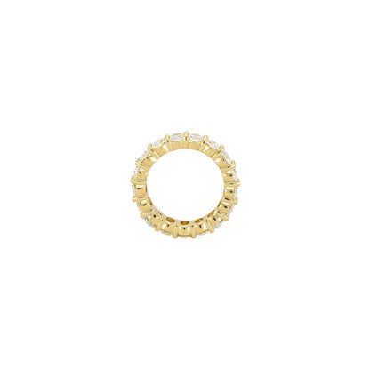 Oval Cut Eternity Ring | 5.3x3.8mm | 14K Solid Gold with E-F VS+ Lab-Grown Diamonds