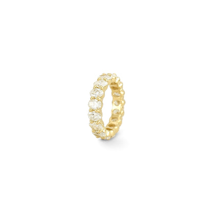 Oval Cut Eternity Ring | 5.3x3.8mm | 14K Solid Gold with E-F VS+ Lab-Grown Diamonds