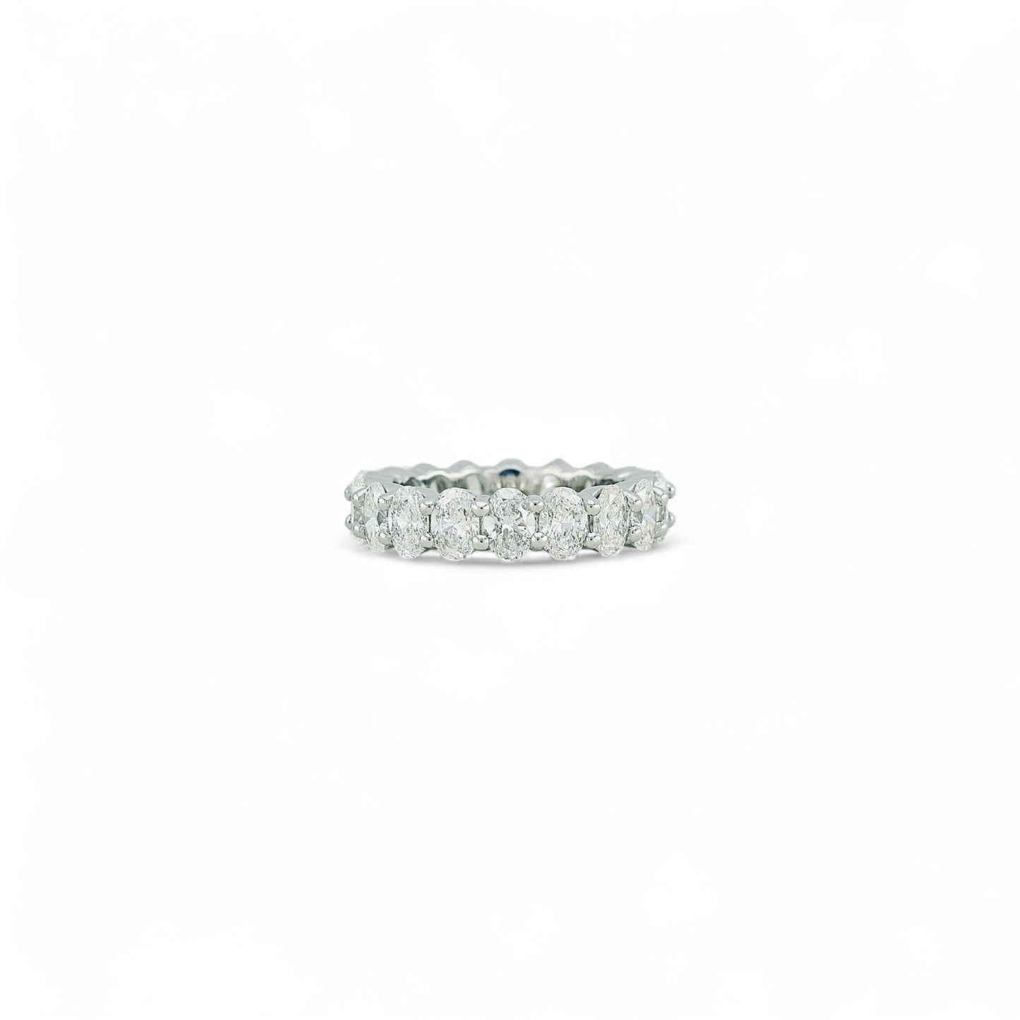 Oval Cut Eternity Ring | 5x3.5mm | 14K Solid Gold with E-F VS+ Lab-Grown Diamonds