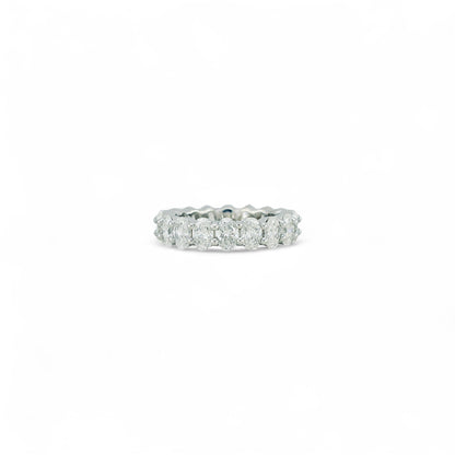 Oval Cut Eternity Ring | 5x3.5mm | 14K Solid Gold with E-F VS+ Lab-Grown Diamonds