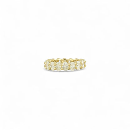 Oval Cut Eternity Ring | 5x3.5mm | 14K Solid Gold with E-F VS+ Lab-Grown Diamonds