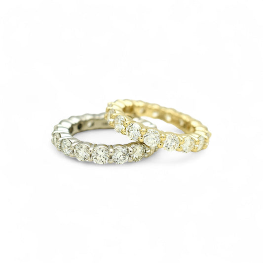 3.50ct. Eternity Ring | 3.75mm | 14K Solid Gold with E-F VS+ Lab-Grown Diamonds