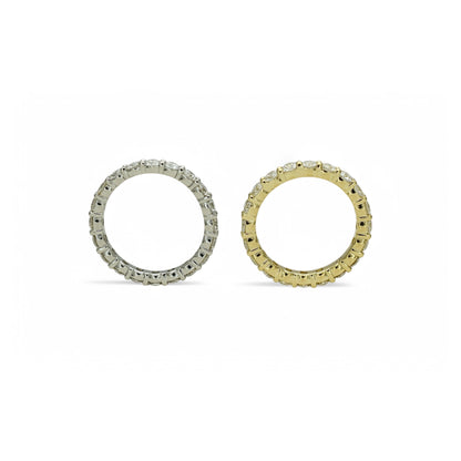 2.00ct. Eternity Ring | 3.00mm | 14K Solid Gold with E-F VS+ Lab-Grown Diamonds