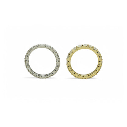 2.00ct. Eternity Ring | 3.00mm | 14K Solid Gold with E-F VS+ Lab-Grown Diamonds