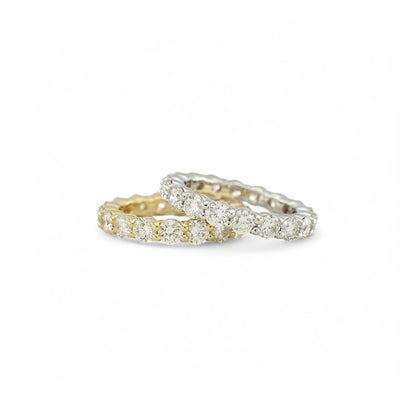 3.00ct. Eternity Ring | 3.50mm | 14K Solid Gold with E-F VS+ Lab-Grown Diamonds