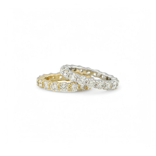 3.00ct. Eternity Ring | 3.50mm | 14K Solid Gold with E-F VS+ Lab-Grown Diamonds