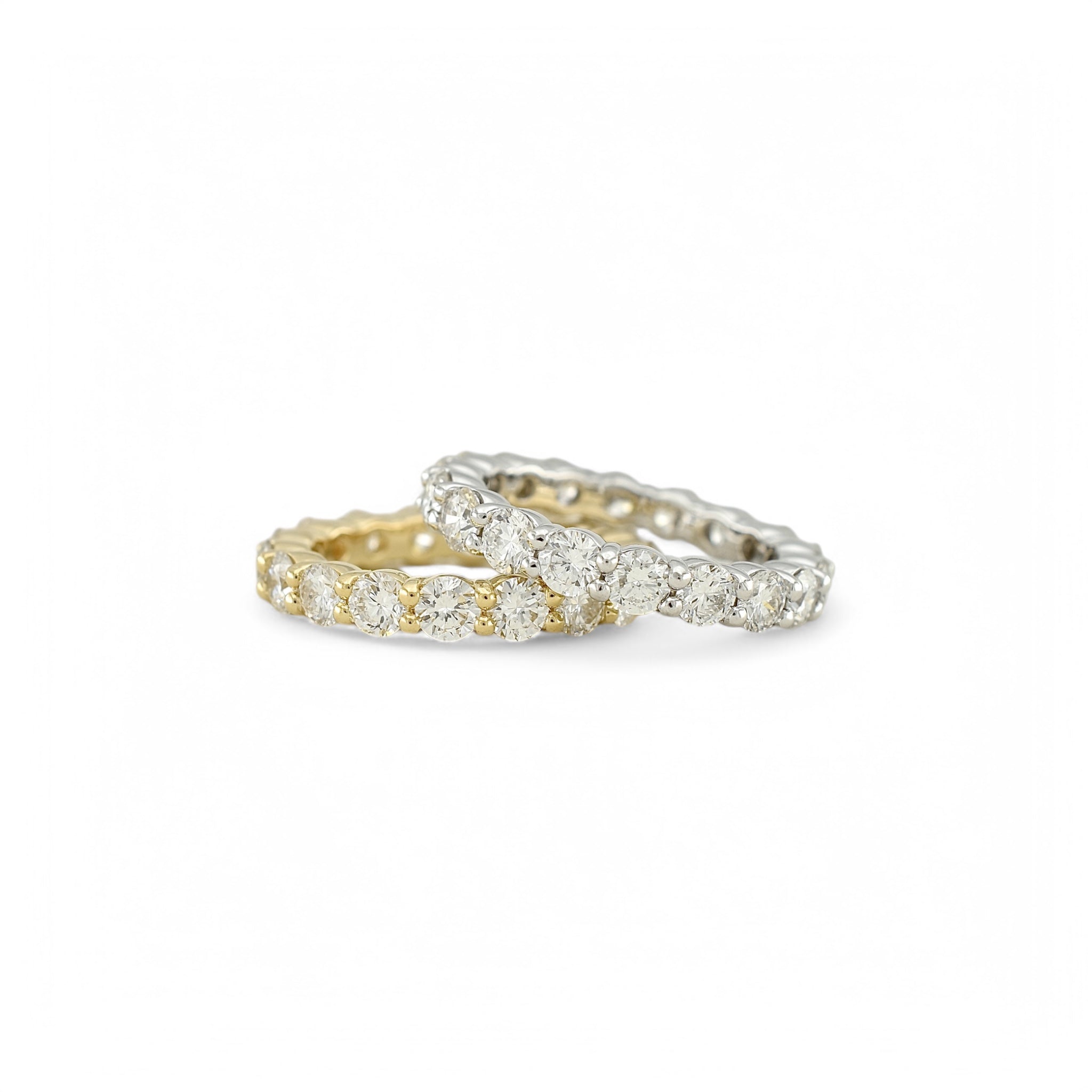 3.00ct. Eternity Ring | 3.50mm | 14K Solid Gold with E-F VS+ Lab-Grown ...