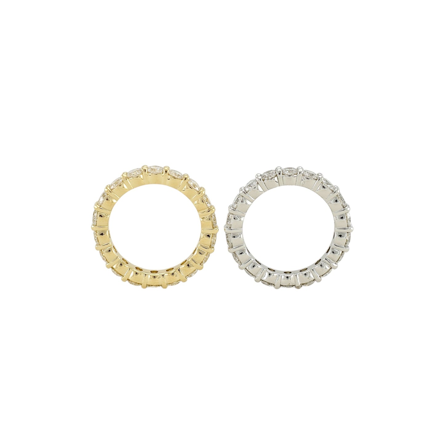 3.00ct. Eternity Ring | 3.50mm | 14K Solid Gold with E-F VS+ Lab-Grown Diamonds