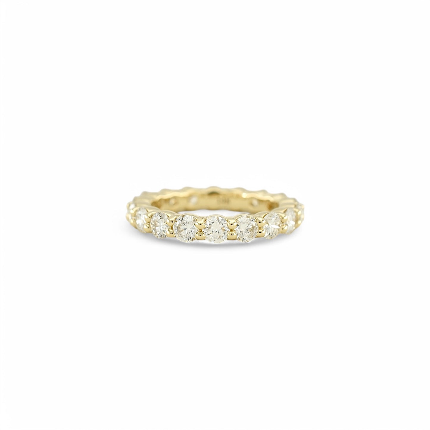 3.00ct. Eternity Ring | 3.50mm | 14K Solid Gold with E-F VS+ Lab-Grown Diamonds