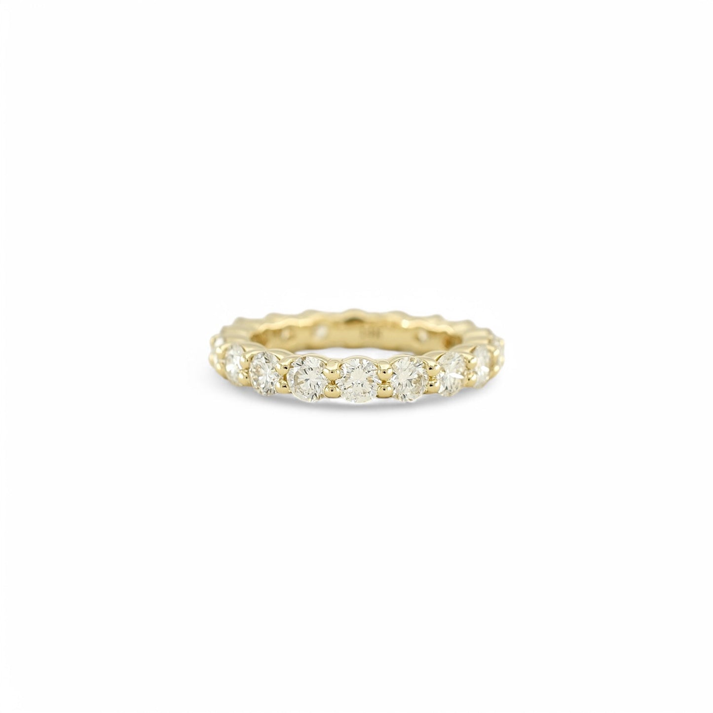 3.00ct. Eternity Ring | 3.50mm | 14K Solid Gold with E-F VS+ Lab-Grown Diamonds