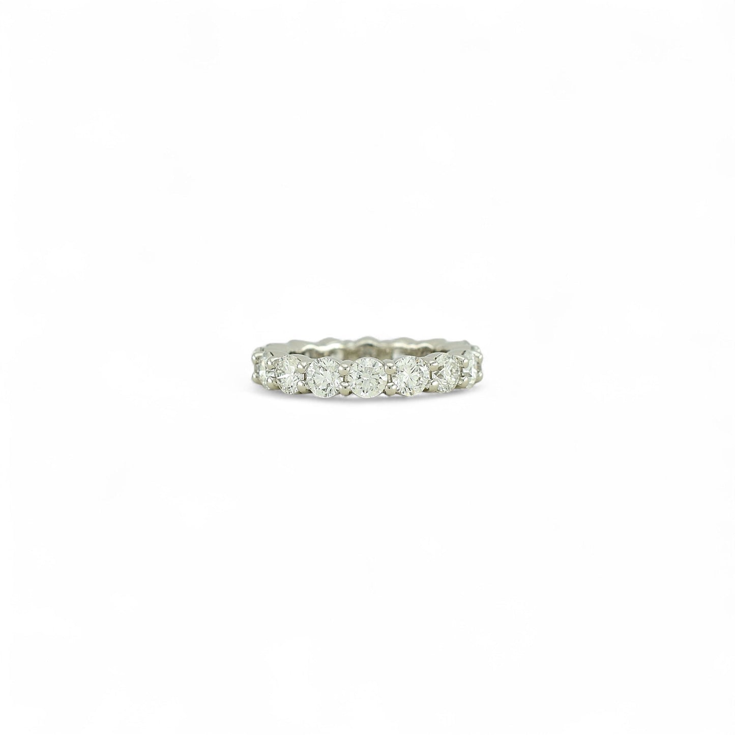 Round Cut Eternity Ring | 4.00mm | 14K Solid Gold with E-F VS+ Lab-Grown Diamonds