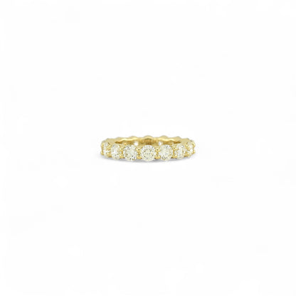 Round Cut Eternity Ring | 4.00mm | 14K Solid Gold with E-F VS+ Lab-Grown Diamonds