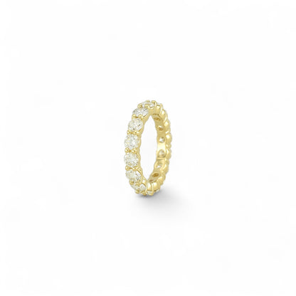 Round Cut Eternity Ring | 4.00mm | 14K Solid Gold with E-F VS+ Lab-Grown Diamonds