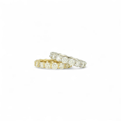 Round Cut Eternity Ring | 4.00mm | 14K Solid Gold with E-F VS+ Lab-Grown Diamonds
