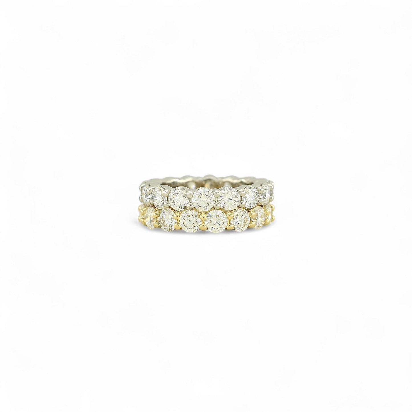 Round Cut Eternity Ring | 4.00mm | 14K Solid Gold with E-F VS+ Lab-Grown Diamonds