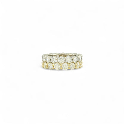 Round Cut Eternity Ring | 4.00mm | 14K Solid Gold with E-F VS+ Lab-Grown Diamonds