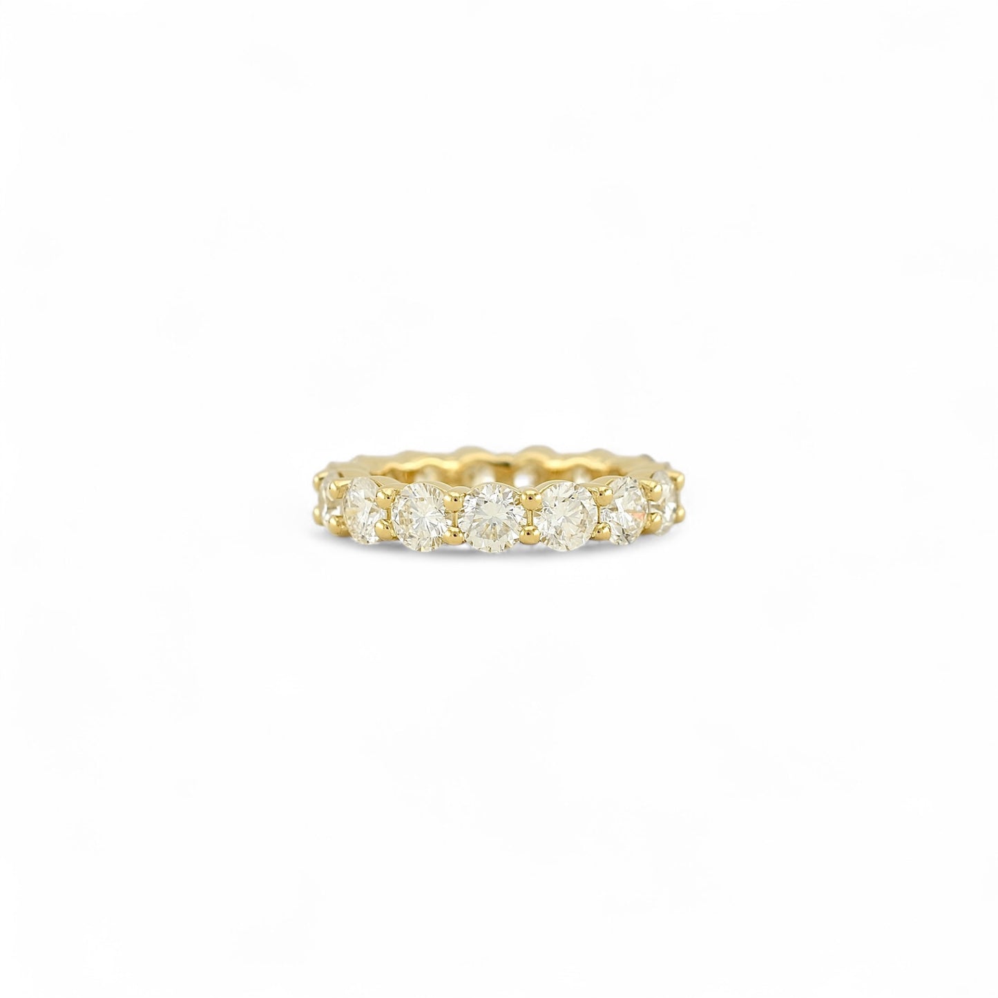 4.80ct. Eternity Ring | 4.30mm | 14K Solid Gold with E-F VS+ Lab-Grown Diamonds