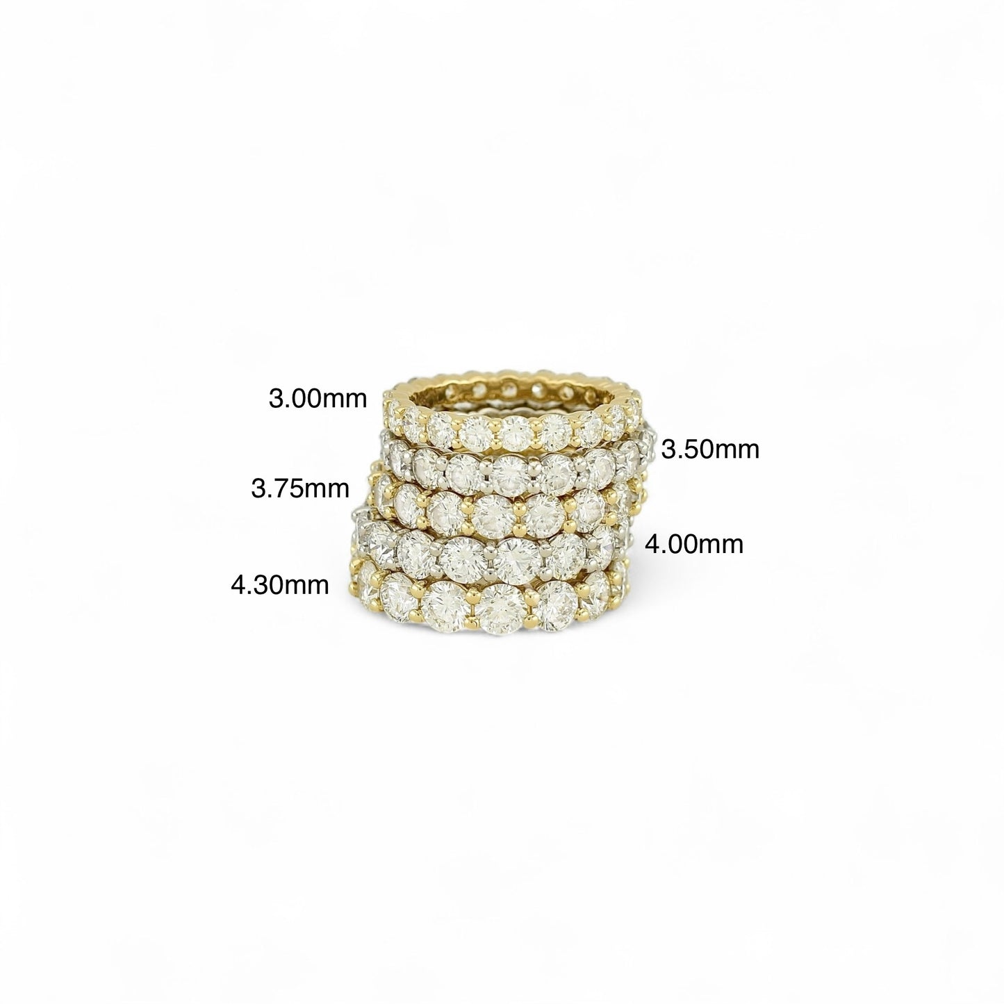 3.50ct. Eternity Ring | 3.75mm | 14K Solid Gold with E-F VS+ Lab-Grown Diamonds