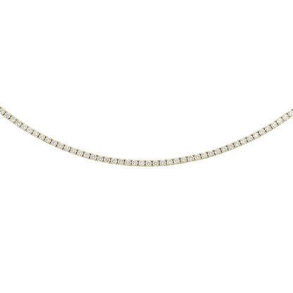 9ct. Lab-Grown Diamond Tennis Necklace | 2.35mm | 14K Solid Gold with E-F VS+ Diamonds