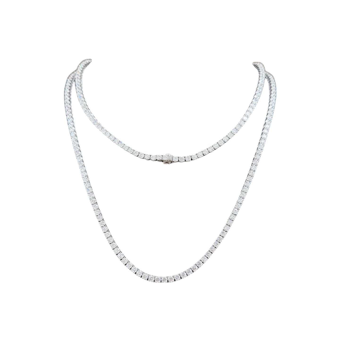 11-18ct. Lab-Grown Diamond Tennis Necklace | 2.85mm | 14K Solid Gold with E-F VS+ Diamonds