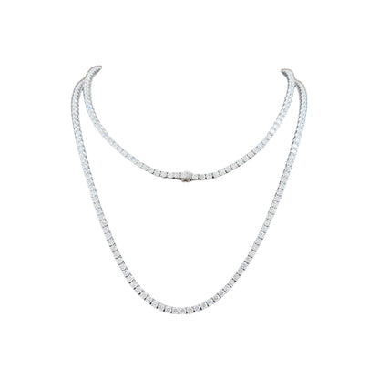 11-18ct. Lab-Grown Diamond Tennis Necklace | 2.85mm | 14K Solid Gold with E-F VS+ Diamonds