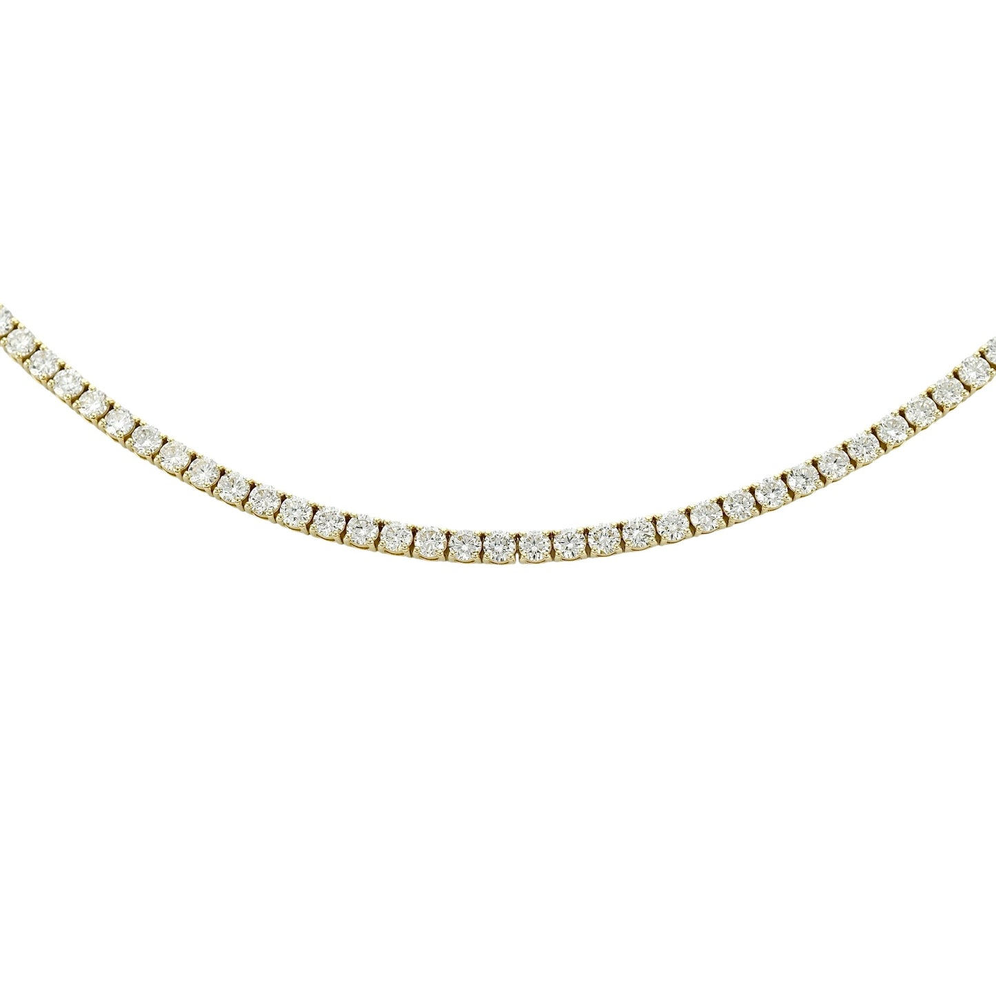 13ct. Lab-Grown Diamond Tennis Necklace | 2.85mm | 14K Solid Gold with E-F VS+ Diamonds