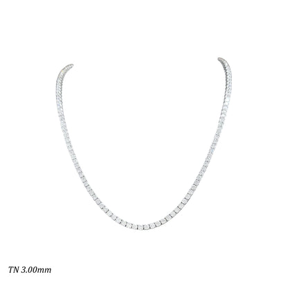 12.5-20ct. Lab-Grown Diamond Tennis Necklace | 3.00mm | 14K Solid Gold with E-F VS+ Diamonds