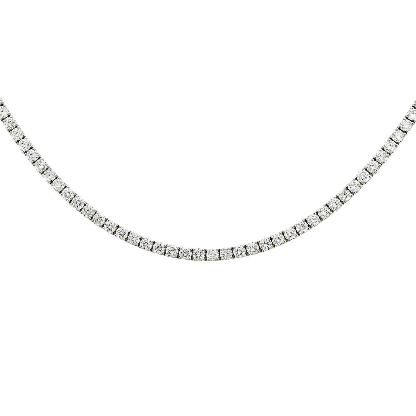 16ct. Lab-Grown Diamond Tennis Necklace | 3.00mm | 14K Solid Gold with E-F VS+ Diamonds