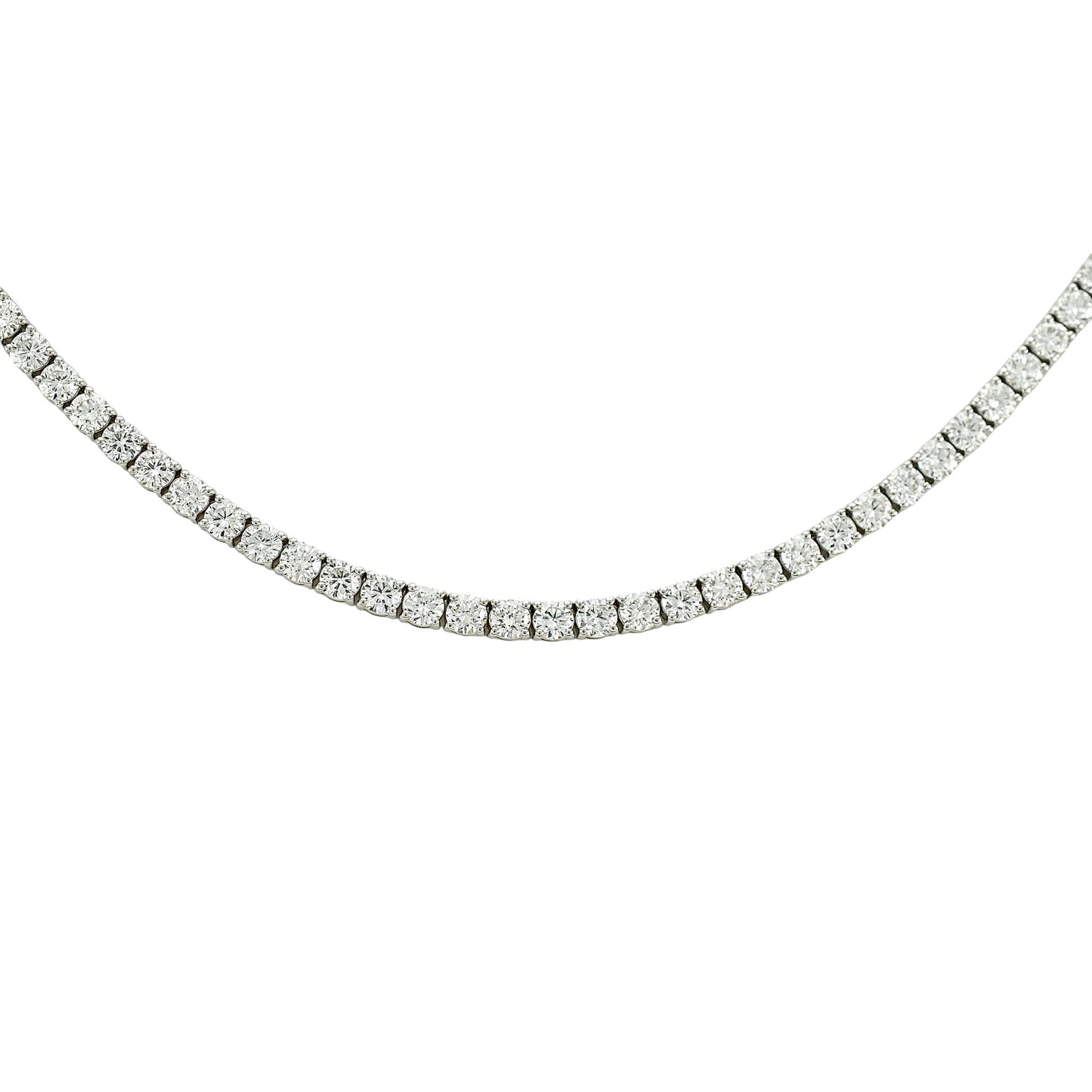 18ct. Lab-Grown Diamond Tennis Necklace | 3.35mm | 14K Solid Gold with E-F VS+ Diamonds