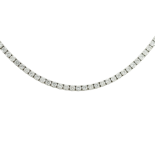 18ct. Lab-Grown Diamond Tennis Necklace | 3.35mm | 14K Solid Gold with E-F VS+ Diamonds