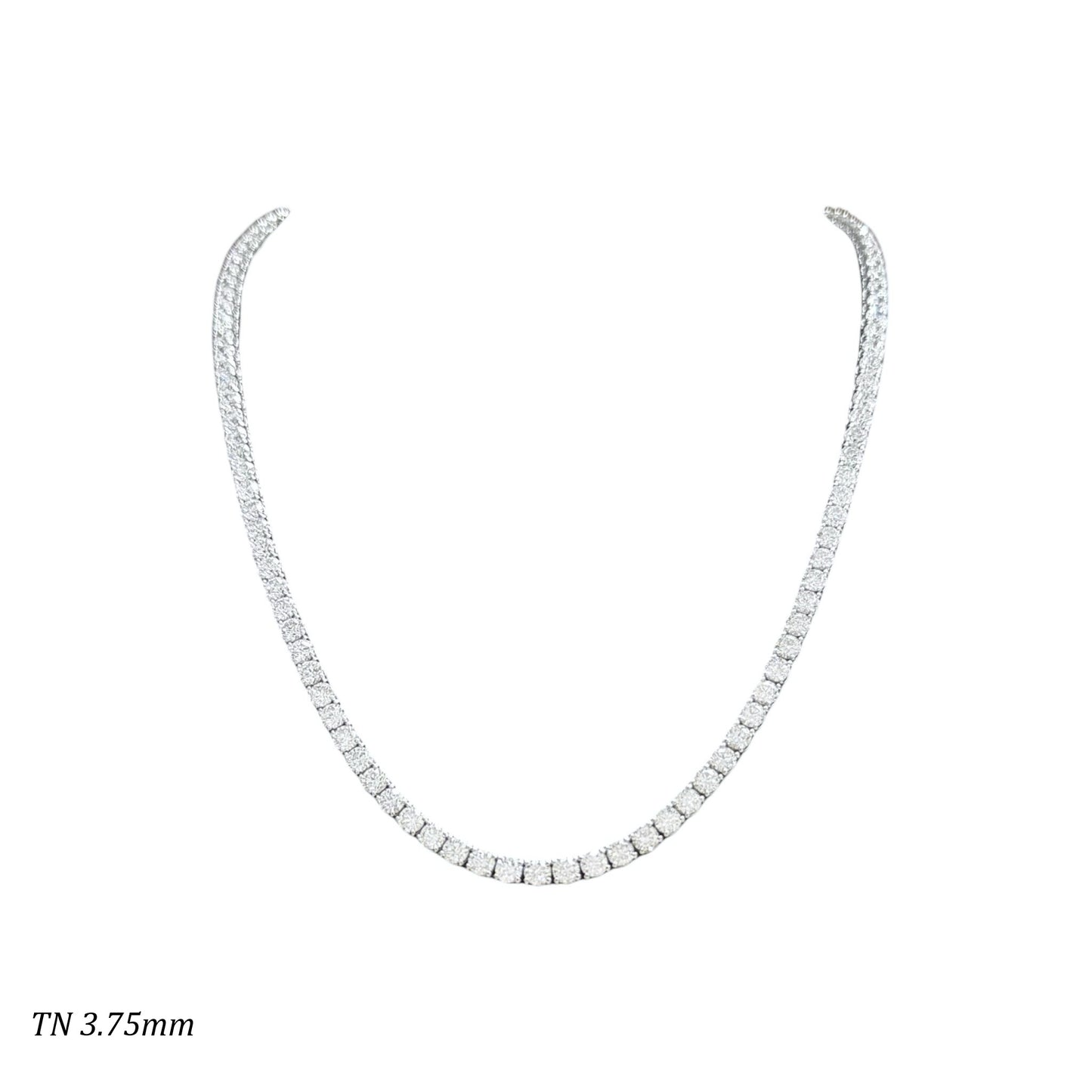 19-32ct. Lab-Grown Diamond Tennis Necklace | 3.75mm | 14K Solid Gold with E-F VS+ Diamonds