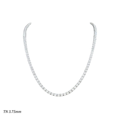 19-32ct. Lab-Grown Diamond Tennis Necklace | 3.75mm | 14K Solid Gold with E-F VS+ Diamonds