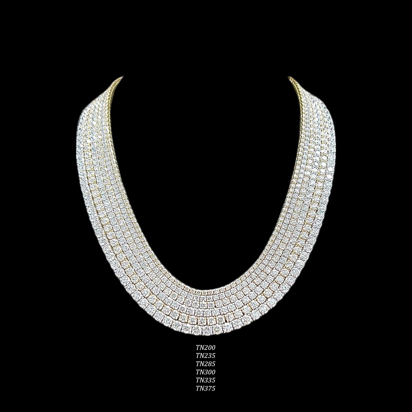 11-18ct. Lab-Grown Diamond Tennis Necklace | 2.85mm | 14K Solid Gold with E-F VS+ Diamonds