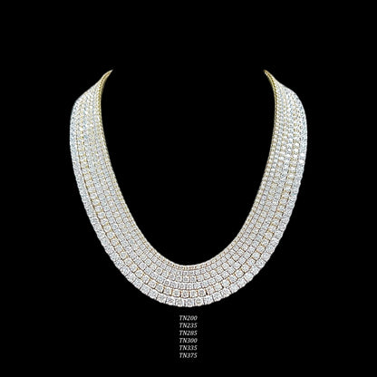 11-18ct. Lab-Grown Diamond Tennis Necklace | 2.85mm | 14K Solid Gold with E-F VS+ Diamonds